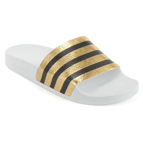 adidas adilette weiß gold|adilette Slides .